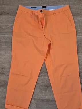 Talbots Womens Orange Chino Pants. Size 14